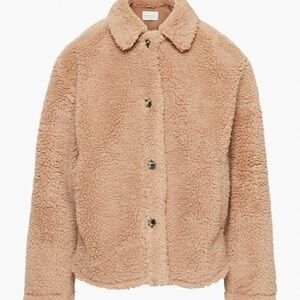NWT Aritzia Babaton Teddy Jacket in Tan size Small